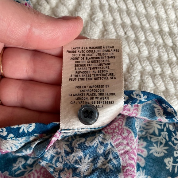 Anthropologie Vanessa Virginia Tiger Print Blouse size 4 - Picture 5 of 7